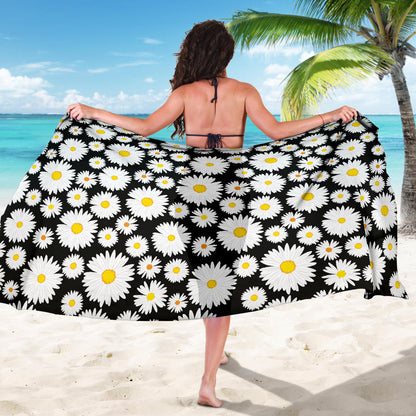 Daisy Pattern Print Design 01 Sarong Pareo Wrap