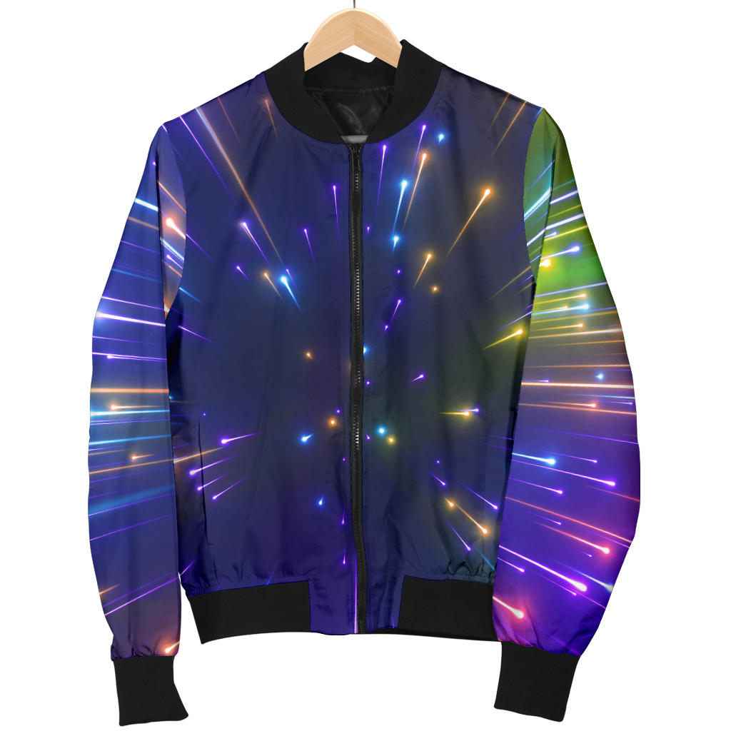 Celestial Rainbow Speed Light Men Bomber Jacket