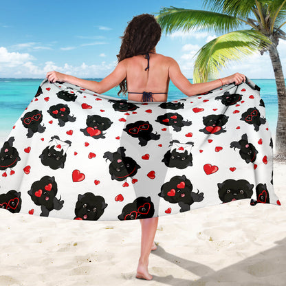 Affenpinscher Pattern Print Design 01 Sarong Pareo Wrap