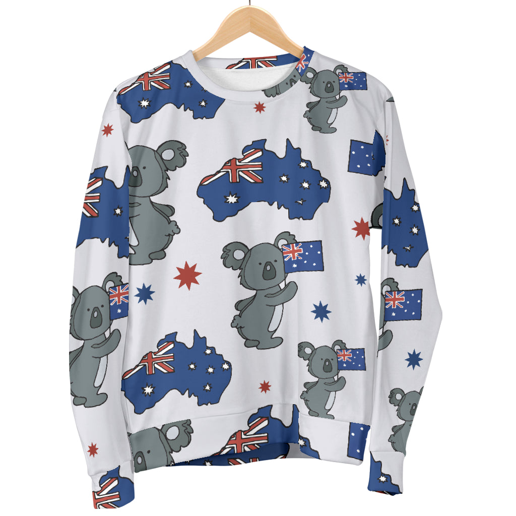 Koala Australia Day Themed Design Men Long Sleeve Sweatshirt