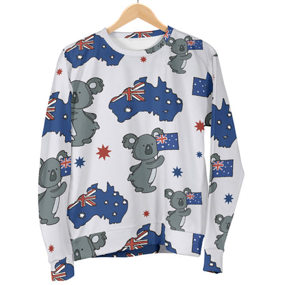 Koala Australia Day Themed Design Men Long Sleeve Sweatshirt