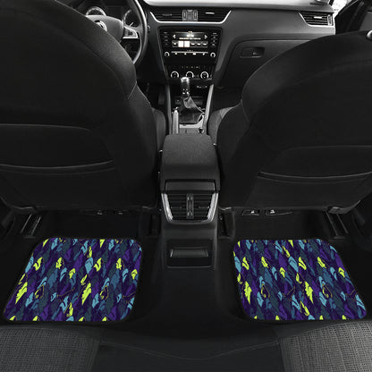 Shark Neon color Print Car Floor Mats Front Back