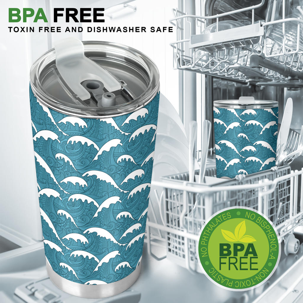 Surf Wave Tribal Design Tumbler
