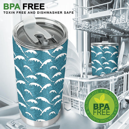 Surf Wave Tribal Design Tumbler
