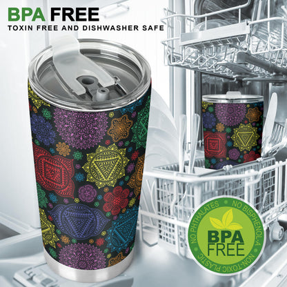 Chakra Mandala Print Pattern Tumbler