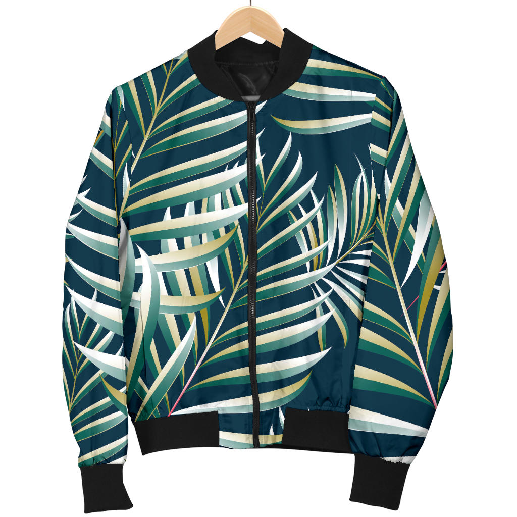 Sun Spot Tropical Palm Leaves hower Curtain Men Bomber Jacket