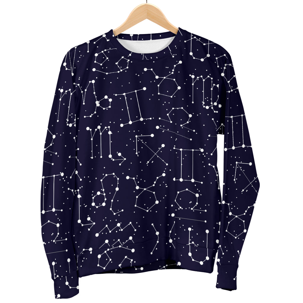 Zodiac Pattern Design Print Men Long Sleeve Sweatshirt
