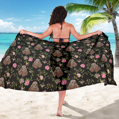 Cocker Pattern Print Design 03 Sarong Pareo Wrap