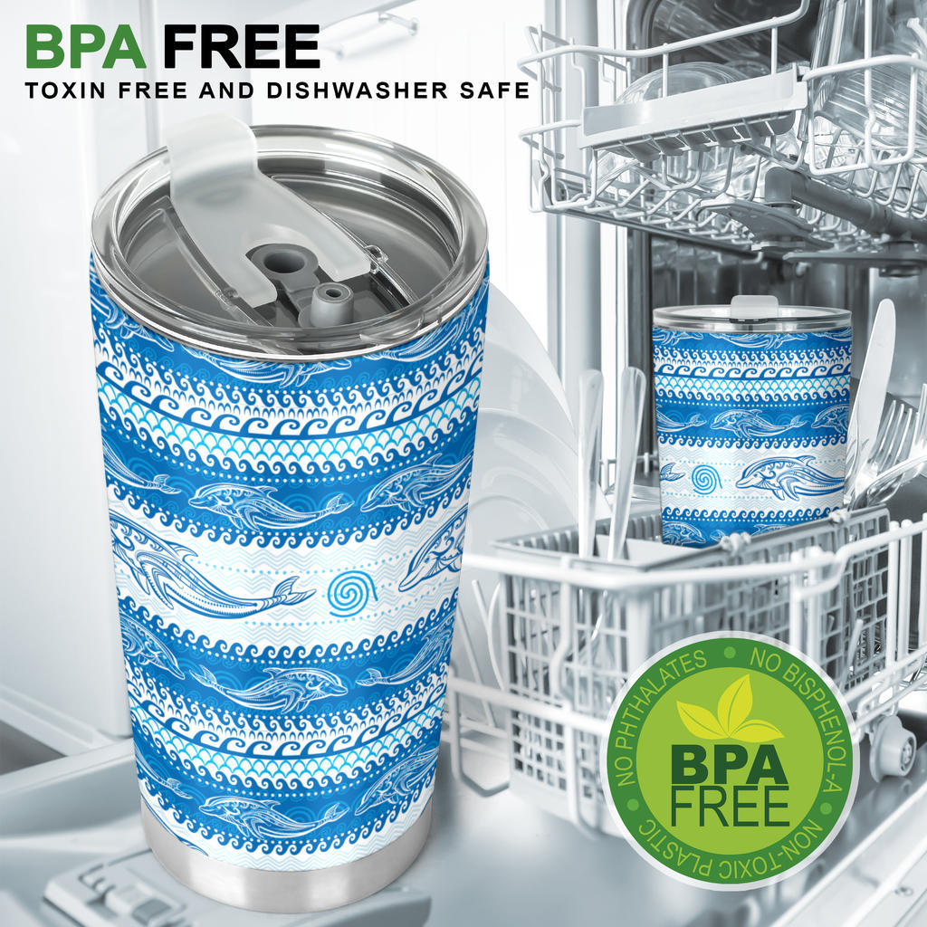 Dolphin Tribal Print Pattern Tumbler
