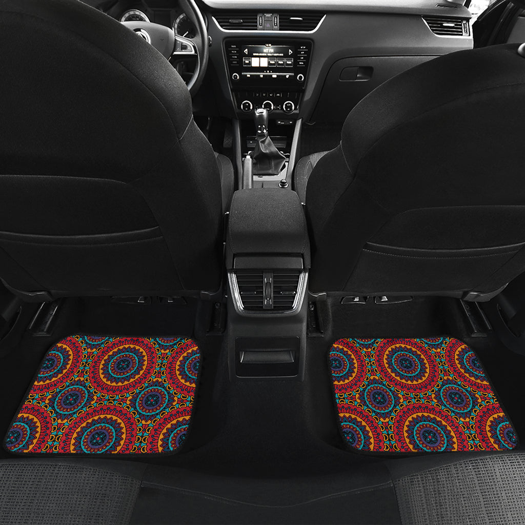 Bohemian Mandala Style Print Car Floor Mats Front Back