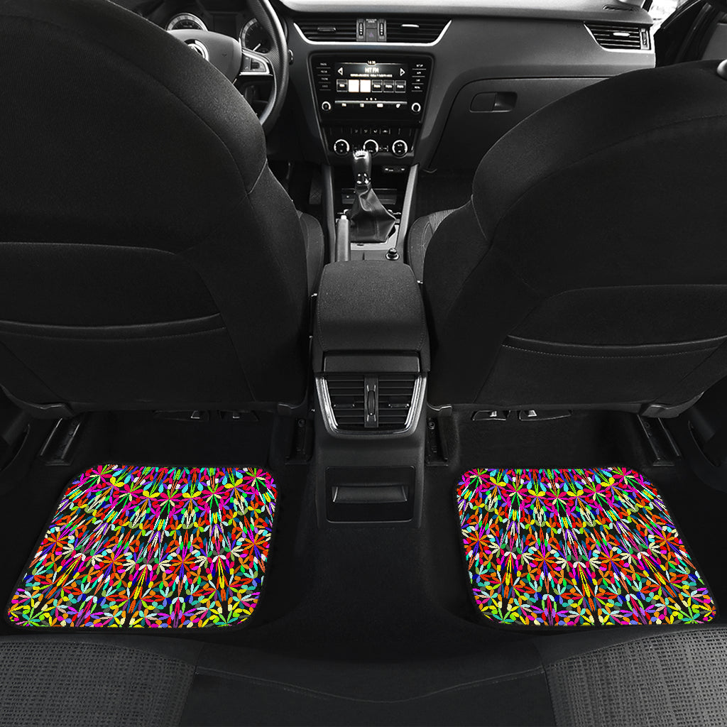 Bohemian Colorful Style Print Car Floor Mats Front Back
