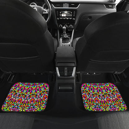 Bohemian Colorful Style Print Car Floor Mats Front Back