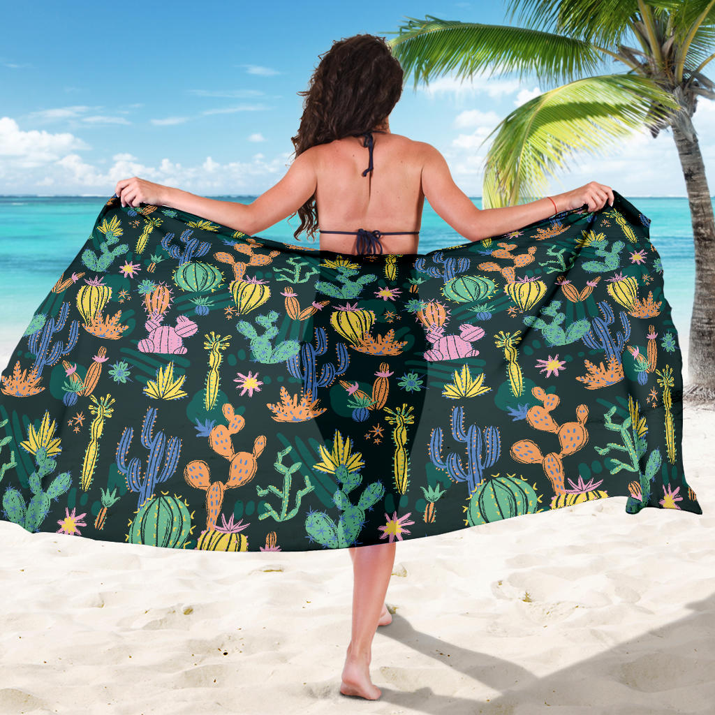 Cactus Pattern Print Design 05 Sarong Pareo Wrap