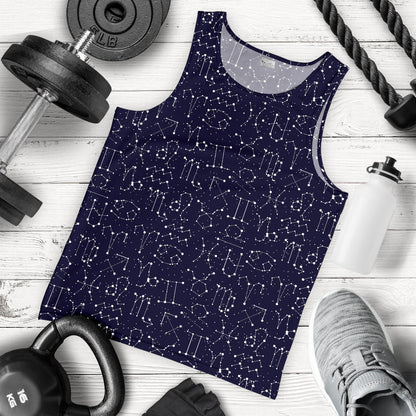 Zodiac Pattern Design Print Men Tank Top