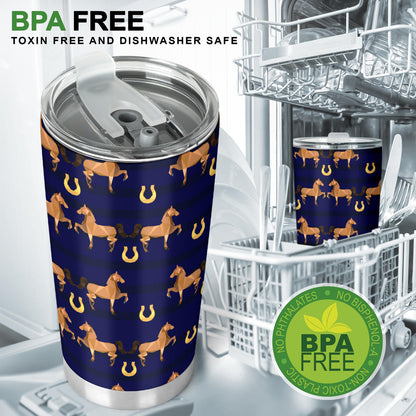 Horse Luxury Themed Pattern Print Tumbler