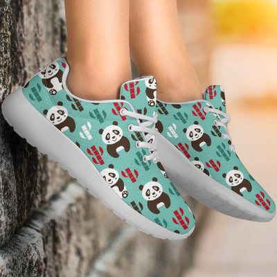 Panda Bear Cute Themed Print Athletic Shoes