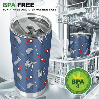 Equestrian Equipment Background Tumbler