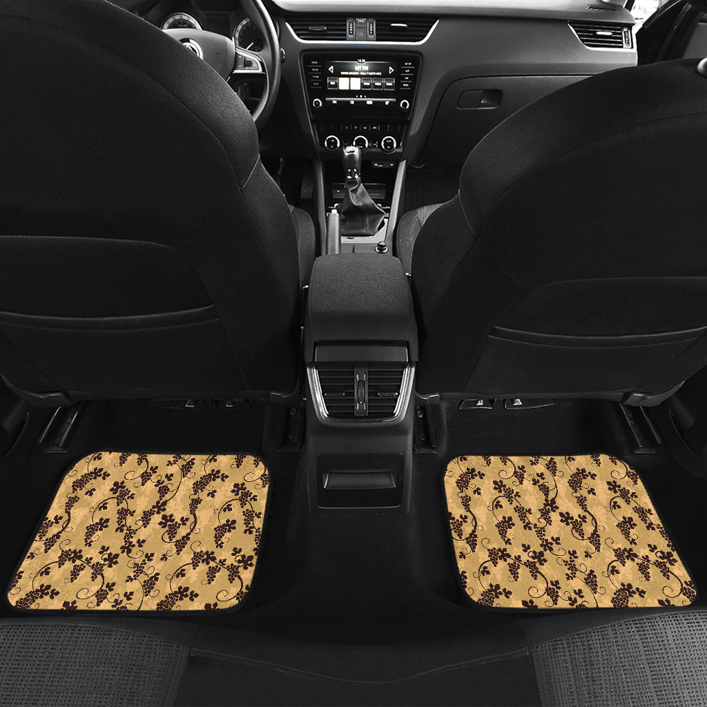 Wine Grape Design Print Car Floor Mats Front Back