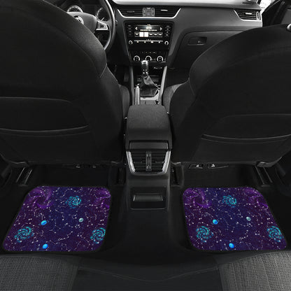 Zodiac Galaxy Design Print Car Floor Mats Front Back