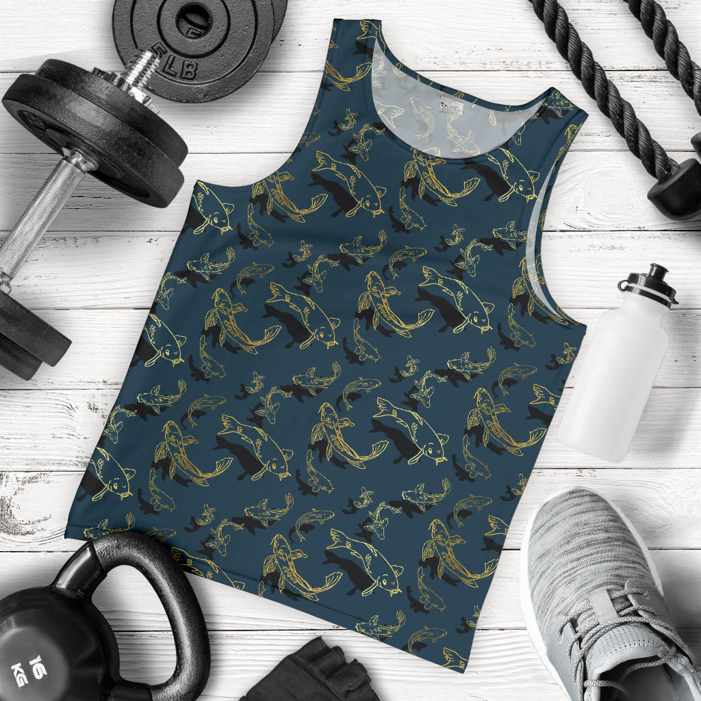 Koi Carp Cute Design Themed Print Men Tank Top