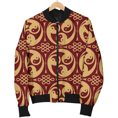 Yin Yang Style Pattern Design Print Men Bomber Jacket