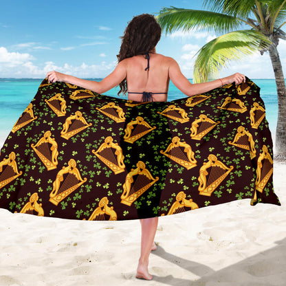 Harp Pattern Print Design 02 Sarong Pareo Wrap