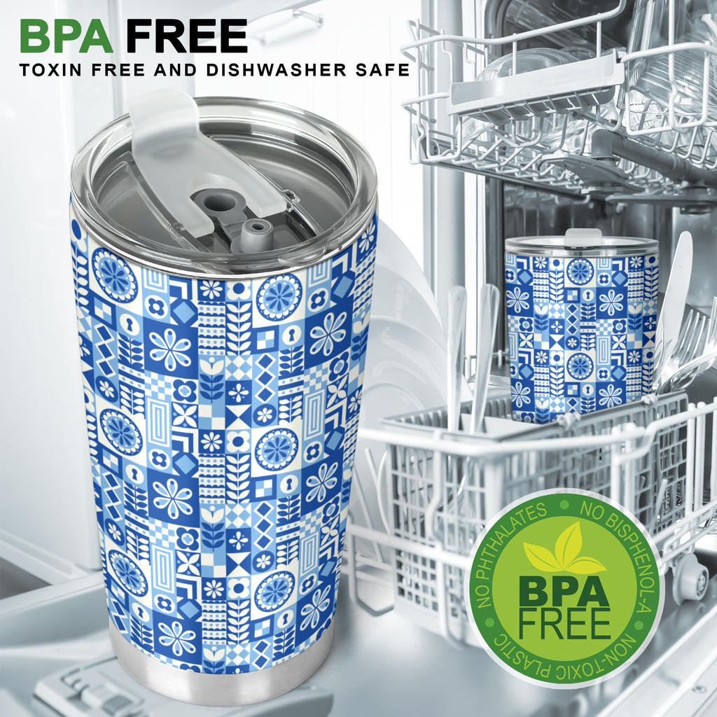 Swedish Print Pattern Tumbler