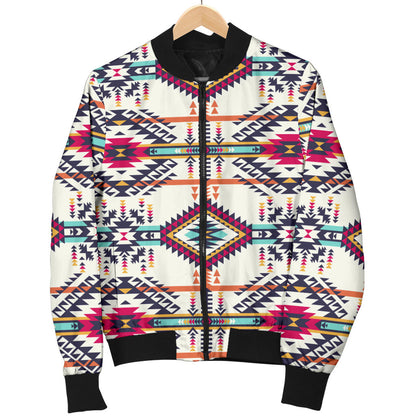 Indian Navajo Art Themed Design Print Men Bomber Jacket
