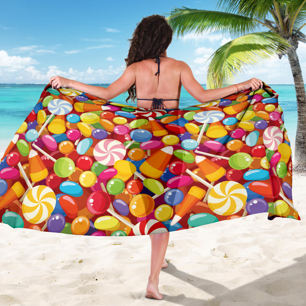 Candy Pattern Print Design 02 Sarong Pareo Wrap