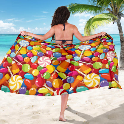 Candy Pattern Print Design 02 Sarong Pareo Wrap