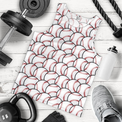 Baseball Pattern Men Tank Top