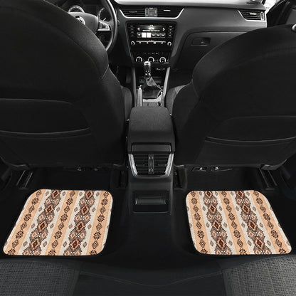 Native Classic Pattern Print Car Floor Mats Front Back