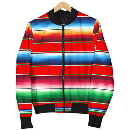 Serape Print Men Bomber Jacket