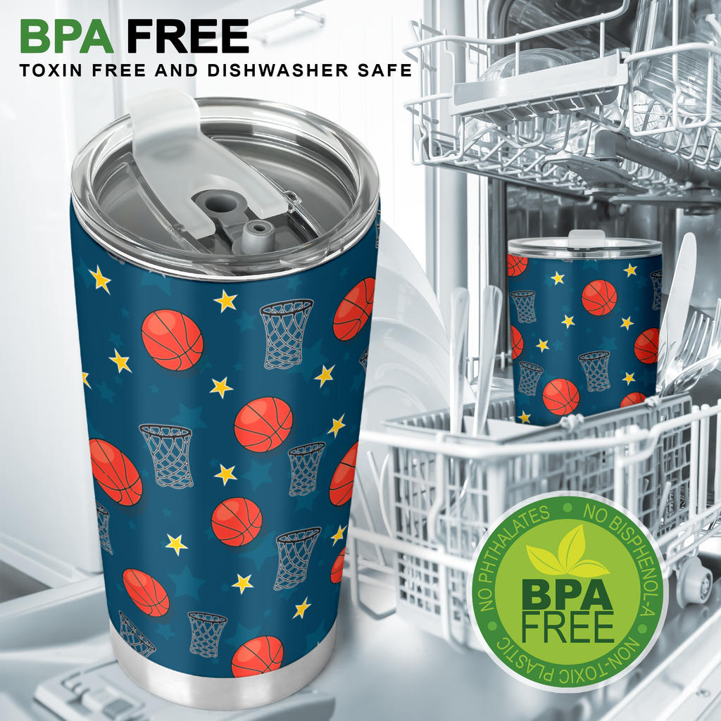 Basketball Classic Print Pattern Tumbler