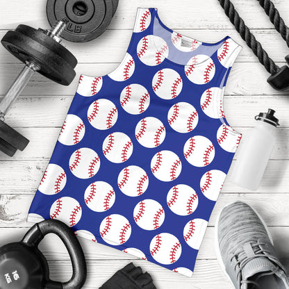 Baseball Blue Background Men Tank Top