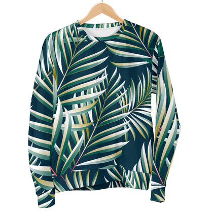 Sun Spot Tropical Palm Leaves hower Curtain Women Long Sleeve Sweatshirt