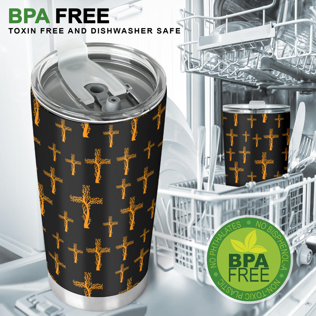 Christian Tree of Life Cross Design Tumbler