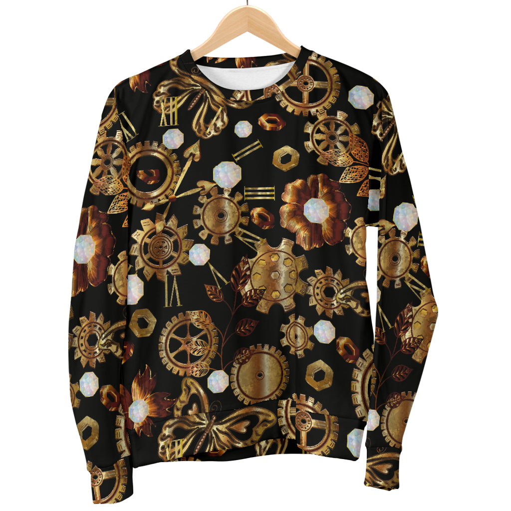 Steampunk Butterfly Design Themed Print Women Long Sleeve Sweatshirt