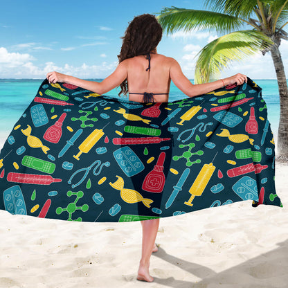 Phlebotomist Pattern Print Design A03 Sarong Pareo Wrap