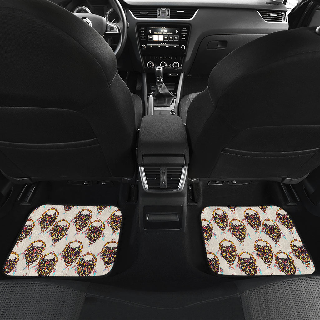 Wolf Tribal Dream Catcher Design Print Car Floor Mats Front Back