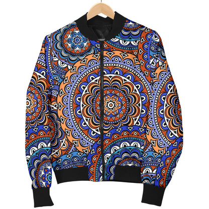 Mandala Boho Chic Design Print Men Bomber Jacket