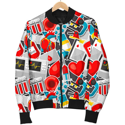 Phlebotomist Medical Themed Men Bomber Jacket