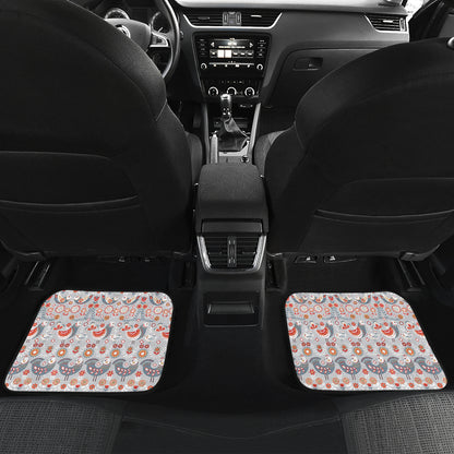 Swedish Nordic Design Print Car Floor Mats Front Back
