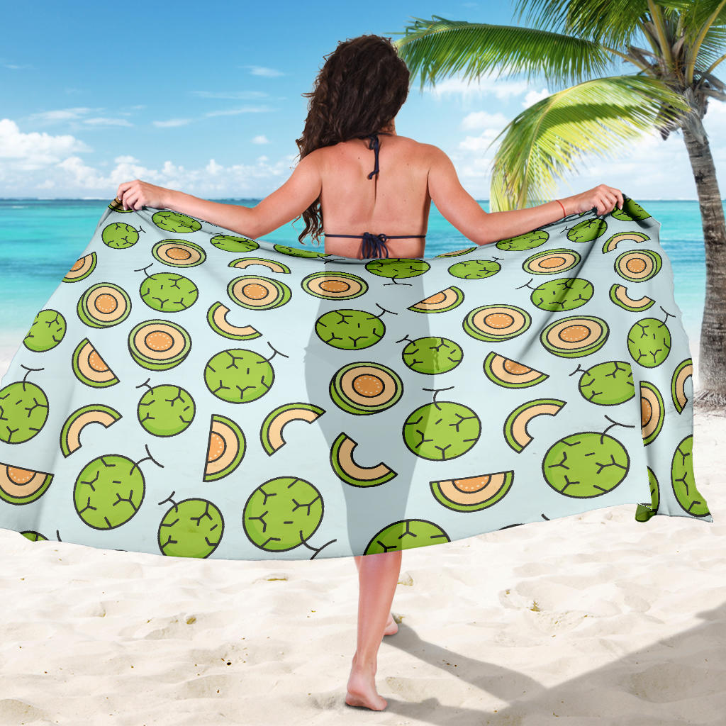 Cantaloupe Pattern Print Design 02 Sarong Pareo Wrap