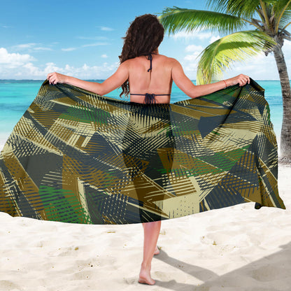 Military Camouflage Pattern Print Design 01 Sarong Pareo Wrap