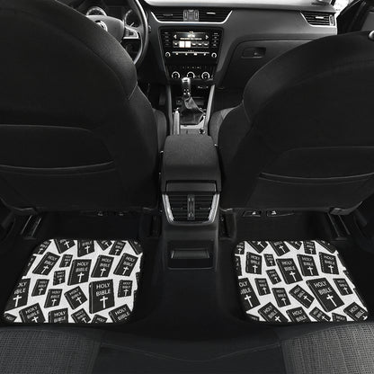 Christian Holy Bible Book Pattern Car Floor Mats Front Back