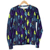 Shark Neon color Print Women Long Sleeve Sweatshirt