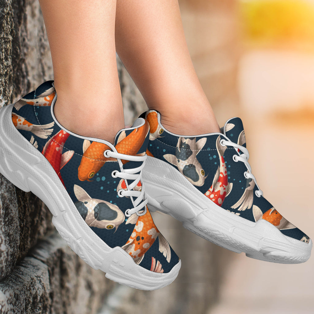 Koi Carp Cute Design Themed Print Chunky Sneakers