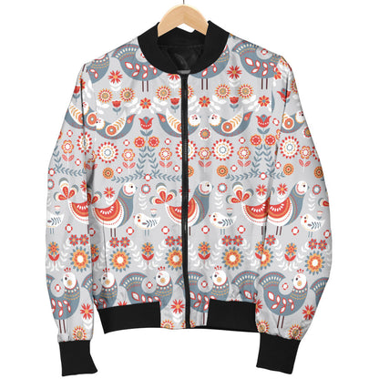 Swedish Nordic Design Print Men Bomber Jacket