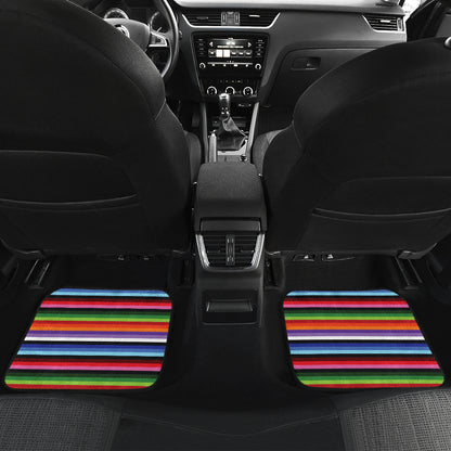 Serape Design Car Floor Mats Front Back